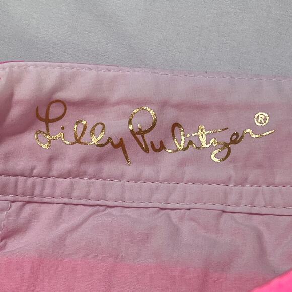 Lilly Pulitzer Callanan Shorts Size 12 Pink Textured Cotton Resort Preppy - Picture 5 of 8